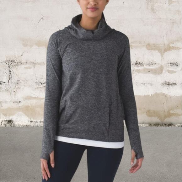 lululemon athletica Tops - Lululemon Make A Move Long Sleeve In Heathered Black Size 4